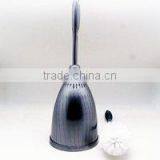 Transparent PP Height 38.7CM Plastic Toilet Brush With Holder