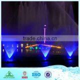 Music Water Fountain in a Lake, City Park of Wenzhou