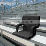 Black Quilted Reclining Stadium Seat Lazy Chair thumbnail-2