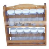 Eco-friendly 100% natural bamboo spice rack