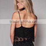 Two Piece Outfits Women Sexy Lace Top and Side Slit Long Skirt 2017 thumbnail-5