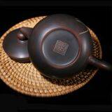 Round Purple Clay Teapot Nixing Pottery Pot Pure Handmade Qinzhou Local Pottery Tea Pot thumbnail-2