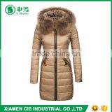Top Quality Winter Windproof Warm Women Duck Down Coat With Fur Collar thumbnail-1