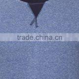 Men Blue Solid Round Neck Gym T-Shirt Waist Length Tee Long Raglan Sleeves Male Cotton Sport Tee Solid Custom Color thumbnail-5