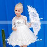 Baby Girls Fall Lace Long Sleeve White Tutu Dress thumbnail-1
