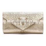 High Quality Lady Genuine Real Crocodile Embossed Designer Clutch Bag For Women thumbnail-2