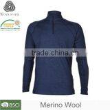 OEM Clothing Men's Merino Wool Long Sleeve V-Neck T-Shirt thumbnail-4