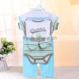 100%cotton 2016 Summer Baby Short Sleeveromper Clothing Set thumbnail-1