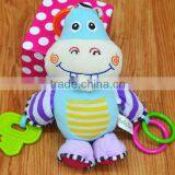 Cute Animal Small Bell Insert Baby Educational Plush Toys With Ring and Key thumbnail-1