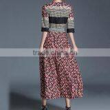 Chiffon Printed Shivering Red One-piece Dress New Fashion Ladies Dress thumbnail-2