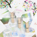 Cute Felt Heart Mini Clip Wood Pegs Kid Craft Party Favor Supply 35mm thumbnail-5