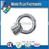 Made in Taiwan A2 Stainless Steel Zinc Coated Zinc Plated Lifting Eye Nut thumbnail-1