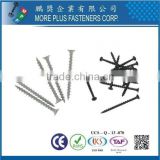 Taiwan Stainless Steel Phillips Bugle Head Coarse Thread Sharp Point Polymer Coated Exterior Screw