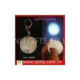 Supply Plastic Golf Ball Flashlight Keychain Gift With Oem Logo