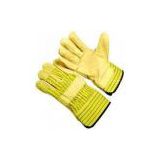12 oz yellow Full palm with half lining Cow grain Leather Work Glove protection 603CASFR