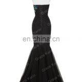 Grace Karin Full-Length Strapless Sweetheart Black Mermaid Peacock Prom Dress GK000080-1 thumbnail-4