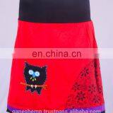 Beautiful Owl Crochet In Bean Red Shade With Floral Print HHCS 110 F