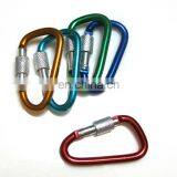 2015 Novelty Bulk Carabiner Hook With Leather Loop Keyring Holders Wholesale thumbnail-2