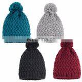 Custom Winter Slouch Pom Knitted Arcylic Beanie Hat thumbnail-6