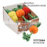 Indestructible Durable Pet Plush Dog Toy Fruit thumbnail-5