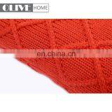 Fashion Soft Jacquard Diamond Geometric Pattern Knitted Cushion Cover for Sofa thumbnail-7
