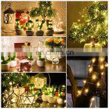 10M 100Leds Waterproof Silver Copper Wire String Fairy Lights Battery With 8 Keys Remote thumbnail-7