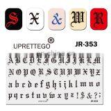 JR351-360 Marble Pattern Khokhloma Christmas Pop Art Lady Alphabet Letter Text 2020 Stainless Steel Stamping Plate Template thumbnail-2