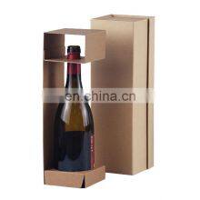 Bespoke Luxury Brown Kraft Magnetic Closure Wine Glass Bottle Gift Packing Box thumbnail-5