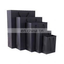 Luxury Boutique Packaging Custom Print Black Private Label Gift Paper Bag