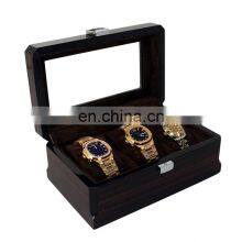 Wholesale Luxury Custom Wooden Display Case 3 Slots Watch Gift Box thumbnail-3