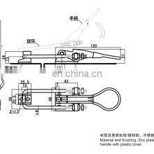 DK603-4 Zinc Coated Steel / SS Toggle (Hasp) With Plastic Cover Handle thumbnail-5