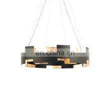 American Style Simple Round LED Pendant Light Restaurant Bar Metal Chandelier LED Indoor Ceiling Lamp thumbnail-1