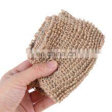 Custom Logo Natural Hemp and Bamboo Fiber Bath Shower Gloves Mitt Exfoliating and Body Scrub Silk Exfoliating Gloves thumbnail-5