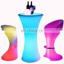 Indoor Outdoor Led Bar Tables and Chairs Sofa Garden Lights Led Outdoor Chair Set Glow Bar Rechargeable Led Furniture Bar Table