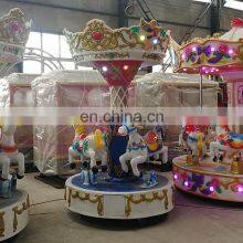 3 Seats Mini Carousel Horse Rides for Kiddie thumbnail-1