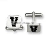 High Quality Wholesale Custom Made Custom Logo Engravable Stainless Steel Square Cufflinks