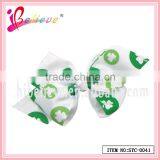 Nice Ribbon Bow Hairgrip Irish Special Design Lucky Clover Bow Ribbon Hair Accessories (SYC-0043) thumbnail-2
