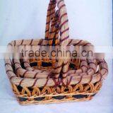 willow basket with fabric