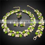 African fashion resin jewelry real flowers bridal jewelry set for wedding