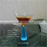 Handmade Blue Color Heavy Stem Design Cocktail Glasses thumbnail-2
