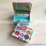 Rectangular Beautiful Storage Tin Box ,metal Tin Cosmetic Box for Girls, Small Gift Metal Box