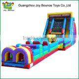 Long Outdoor Games Inflatable Kids Obstacle Course and Slide