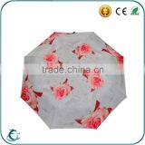 Chinese Fashion 3 Fold Customize Rose Auto Open Umbrella thumbnail-3
