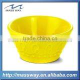 Large Cartoon Kids Yellow Plastic Serving Salad Melamine Mixing Bowl