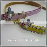 Lady's Fashion Colorful Skinny Belt With Diamond for Dress thumbnail-1