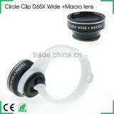 2015 Portable General Clip Mobile Lens 0.65 Wide-Angle Macro Lens