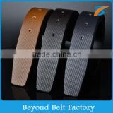 Beyond Men's Tow Tone Genuine Leather Belt Strap for Pin Buckle