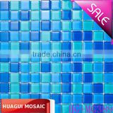 blue glass mosaic swimming pool tile factory