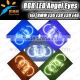 2014 Super Bright Auto Light Led Car Rgb Angel Eyes 5050smd Multicolor Rgb Angel Eye Ring for BMW E36 E38 E39 E46 With Projector