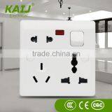 China Manufacture PC Material 13A 250V Electrical Single Gang Triple Light Wall Switch Socket
